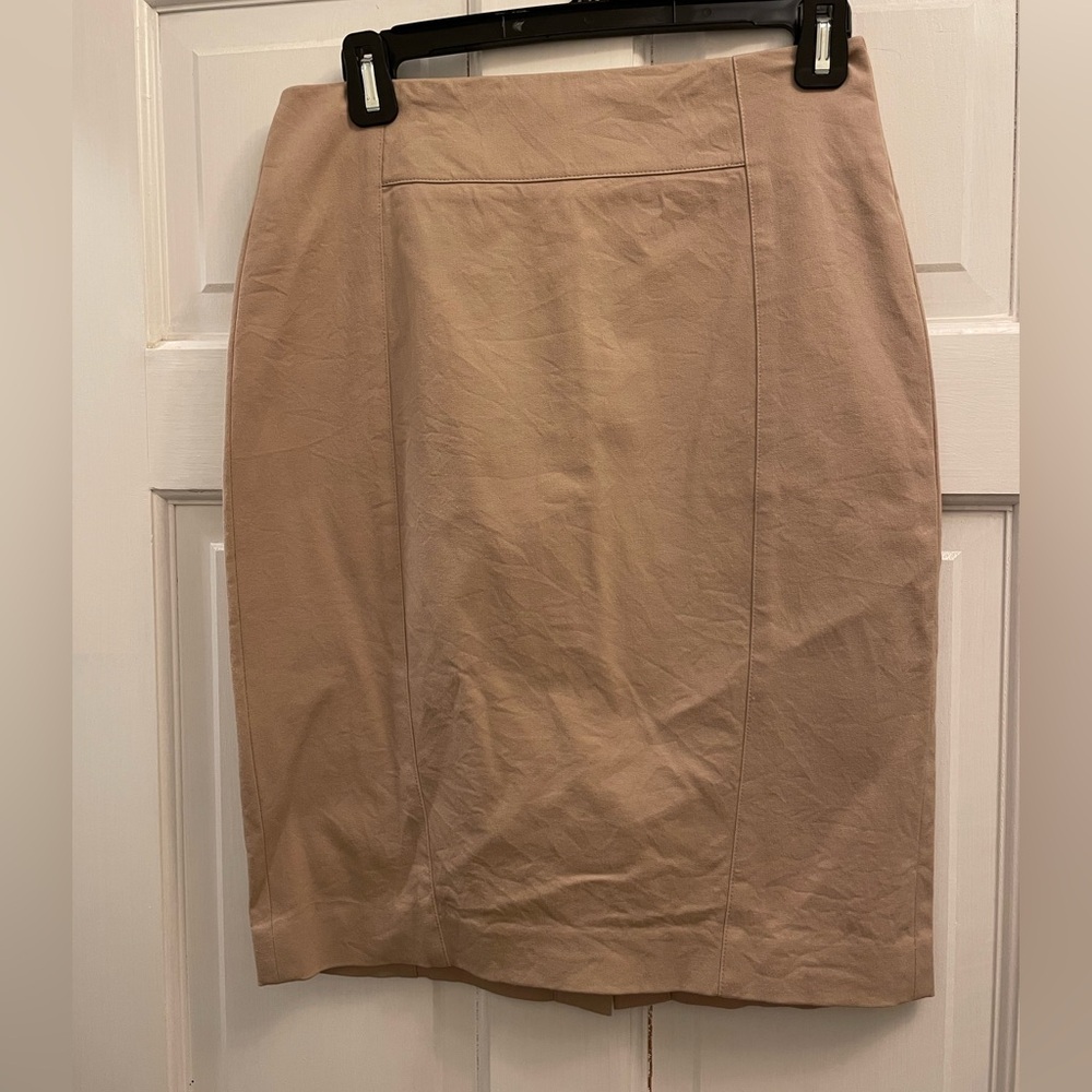 Ann Taylor Classic Tan Pencil Skirt